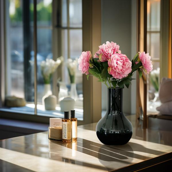 Fleurs artificielles Solo - Rose clair - Pivoines - x 5 - 65cm