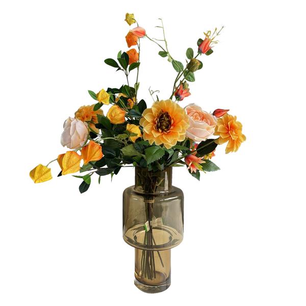 Fleurs artificielles - Bouquet L - Jolie Orange - 80cm
