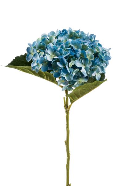 Fleurs artificielles Solo - Bleu - Fleur d'hortensia - x 8 - 52 cm