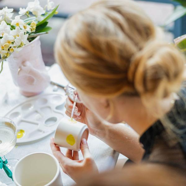 Kolibri Creatives | Verfpakket voor het schilderen van 4 bloempotten | voor minimaal 4 personen | Beginnende artiest (pakket S)