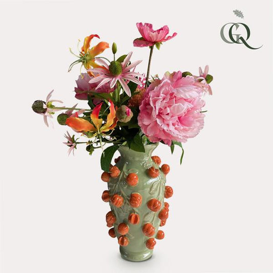 Fleurs artificielles - Bouquet L - Rose Pétillant - 80cm