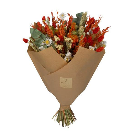 Fleurs séchées - Bouquet Classique - Orange - 4 bouquets - ↕60cm