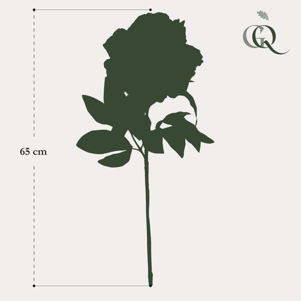 Fleurs artificielles Solo - Rose foncé - Pivoines - x 5 - 65cm