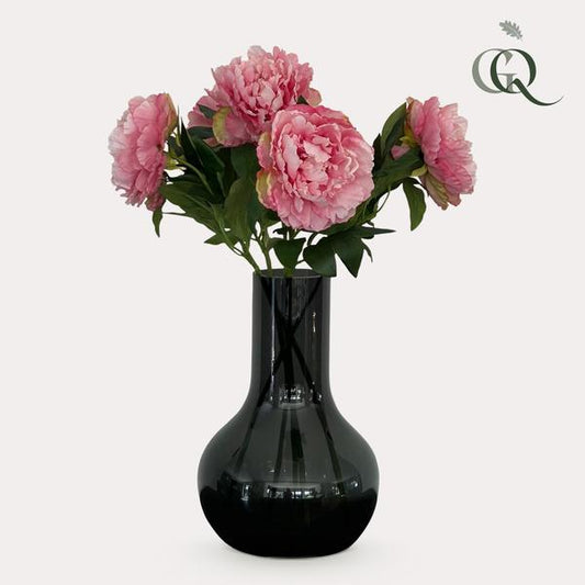 Fleurs artificielles Solo - Rose clair - Pivoines - x 5 - 65cm