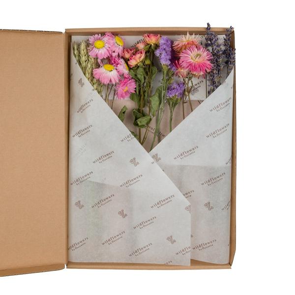 Fleurs séchées - Fleurs en boîte aux lettres - Rose - 5 pièces - ↕30cm