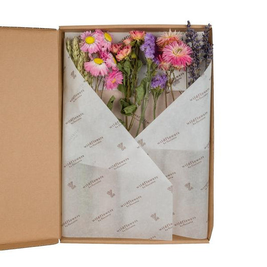 Fleurs séchées - Fleurs en boîte aux lettres - Rose - 5 pièces - ↕30cm