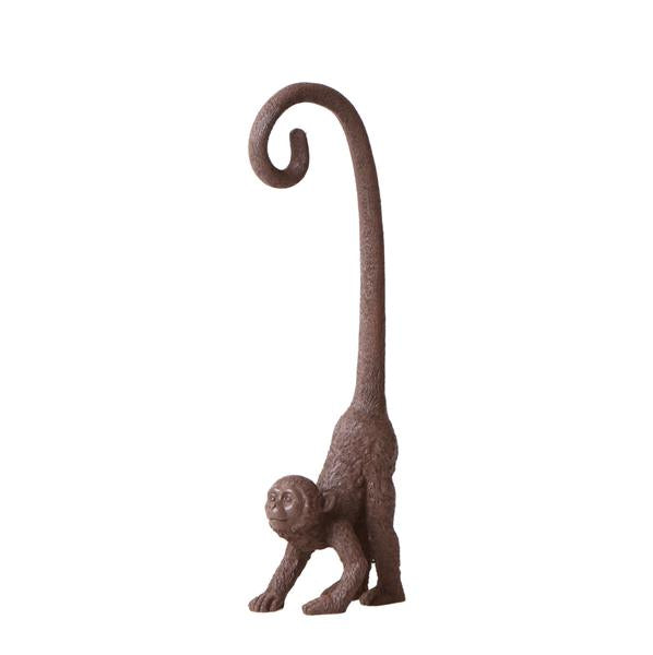 Maison Colibri | Ornement - Statue déco Singe longue queue - Marron
