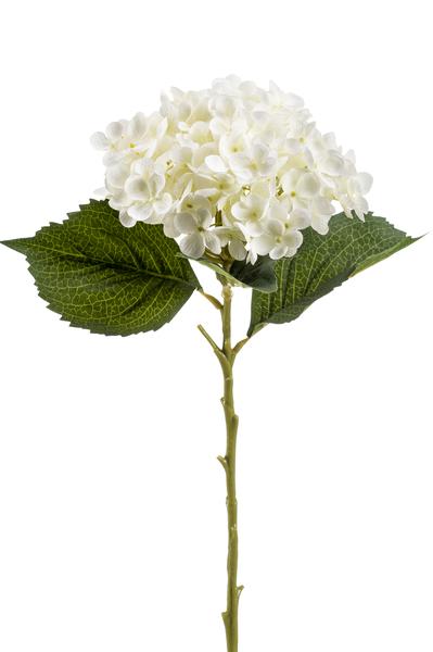 Fleurs artificielles Solo - Blanc - Fleur d'hortensia - x 8 - 52 cm