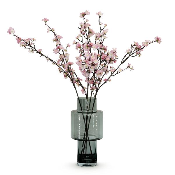 Fleurs artificielles Solo - Rose - Fleur de Cerisier du Japon - x 4 - 95 cm