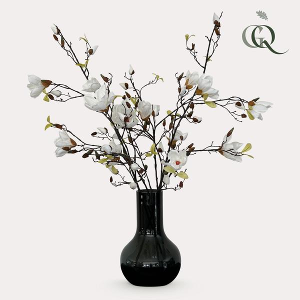 Fleurs artificielles Solo - Crème - Branches de Magnolia - x 4 - 105cm