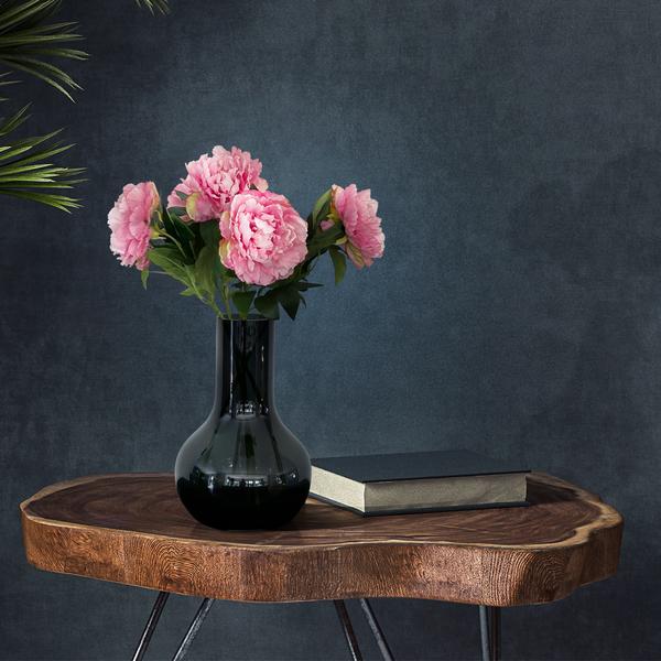 Fleurs artificielles Solo - Rose clair - Pivoines - x 5 - 65cm
