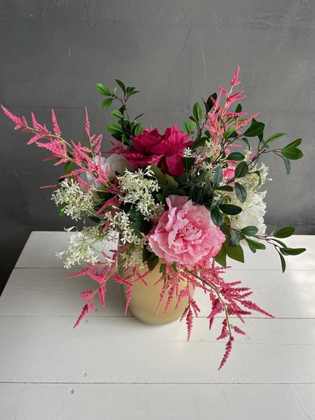 Fleurs artificielles - Bouquet L - Rose Brillant - 80cm