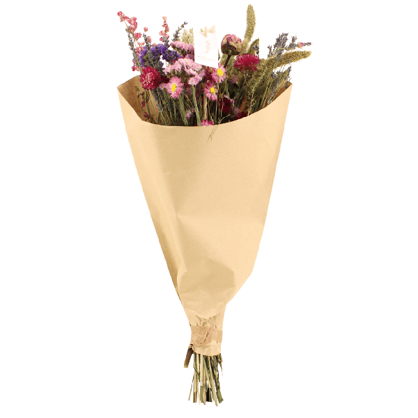 Fleurs séchées Bouquet des Champs Rose - Ø25cm - ↕60cm