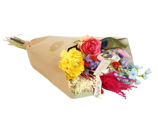 Fleurs séchées & Soie - Séchées & Soie - Summer Party - 4 bouquets - ↕55cm