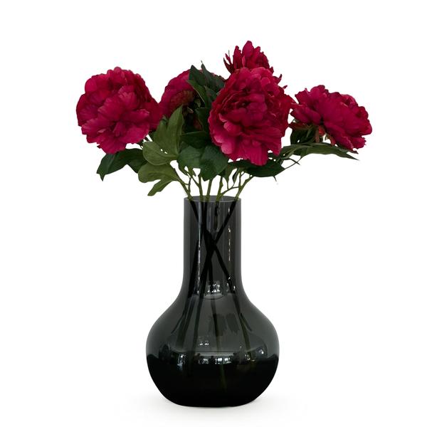 Fleurs artificielles Solo - Rose foncé - Pivoines - x 5 - 65cm