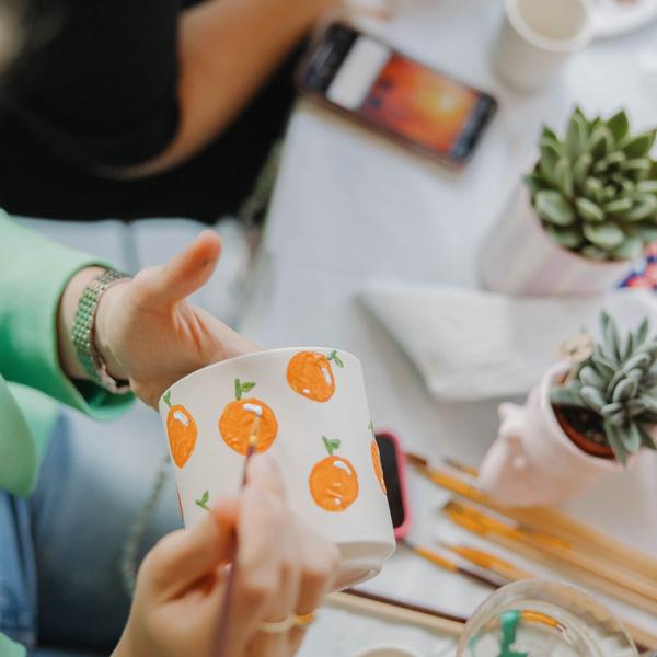 Kolibri Creatives | Verfpakket voor het schilderen van 4 bloempotten | voor minimaal 4 personen | Beginnende artiest (pakket S)