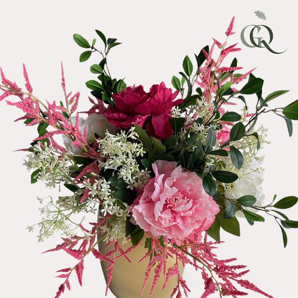 Fleurs artificielles - Bouquet L - Rose Brillant - 80cm