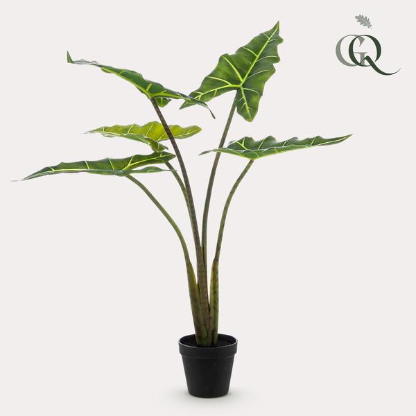 Plante artificielle - Alocasia Frydek - Oreille d'éléphant - 80 cm