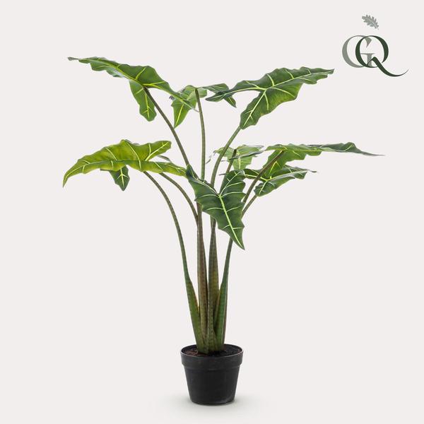 Plante artificielle - Alocasia Frydek - Oreille d'éléphant - 100 cm