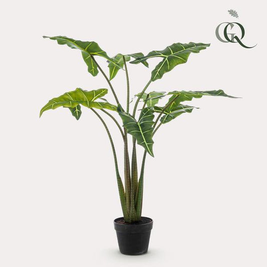 Plante artificielle - Alocasia Frydek - Oreille d'éléphant - 100 cm