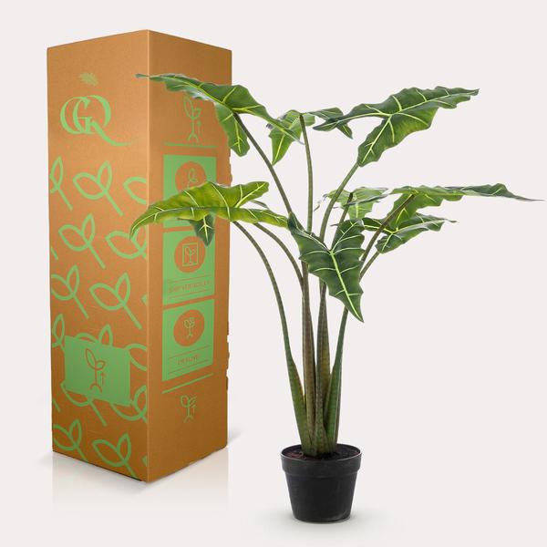 Plante artificielle - Alocasia Frydek - Oreille d'éléphant - 100 cm