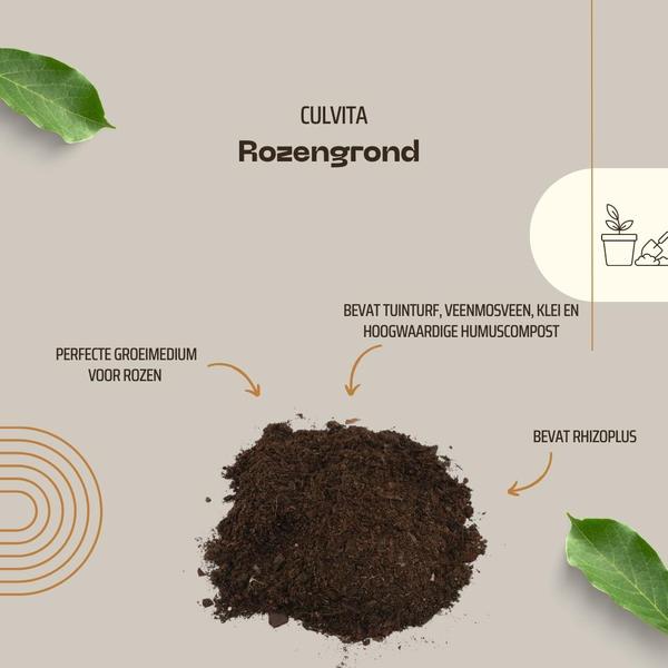 Culvita - Terreau pour roses 40 litres - terreau adapté aux roses - avec amendement pour racines RhizoPlus