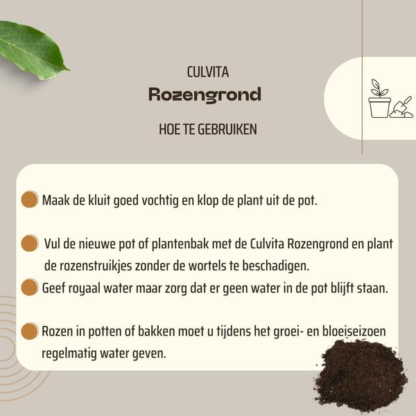 Culvita - Terreau pour roses 40 litres - terreau adapté aux roses - avec amendement pour racines RhizoPlus
